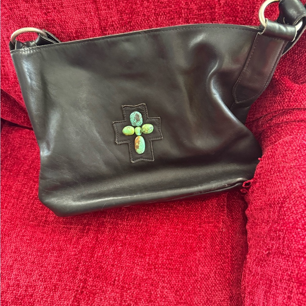 Two Bar West Black Leather bag